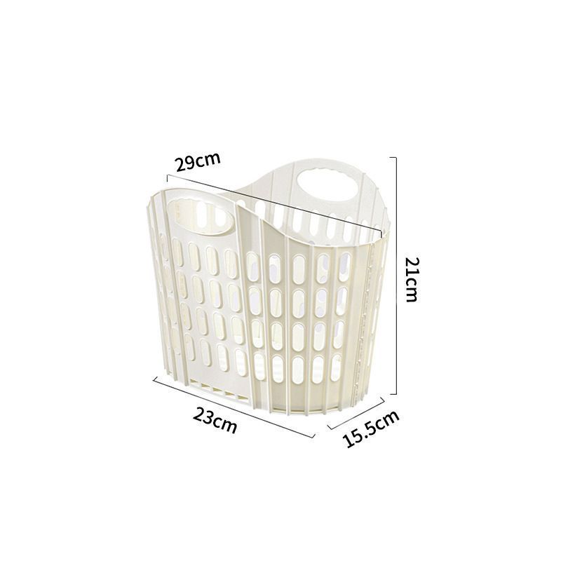Extra Small Hollow-out Wall Mount Laundry Hamper, White Foldable Storage Basket, Suitable for Dormitory & Small Bedroom