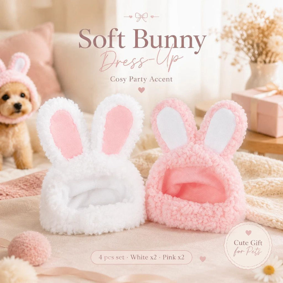 4 Pcs Adorable Bunny Ears Cat Hat