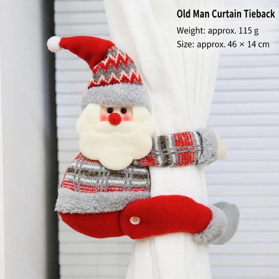 2Pcs Santa Curtain Tiebacks
