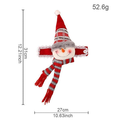 2Pcs Christmas Elastic Rope Snowman Curtain Tiebacks