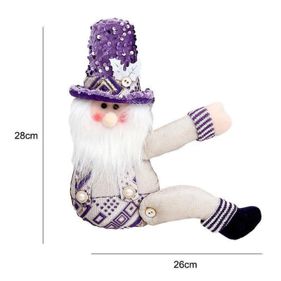 2Pcs Christmas Purple Santa Curtain Tiebacks