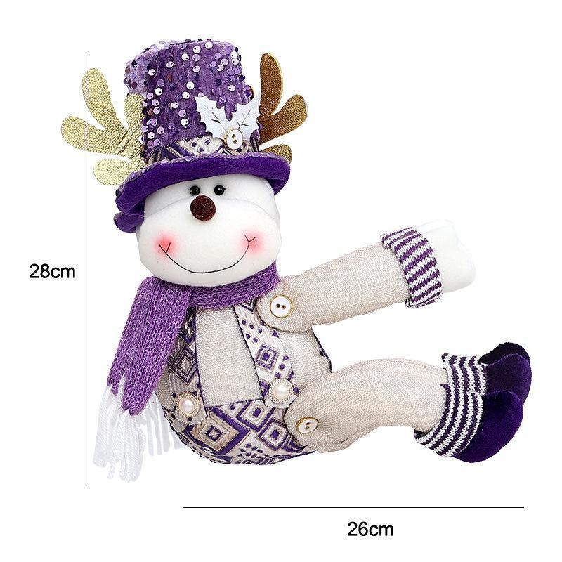 2Pcs Christmas Purple Reindeer Curtain Tiebacks