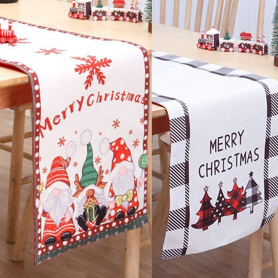 2Pcs Christmas Printed Table Runner 001