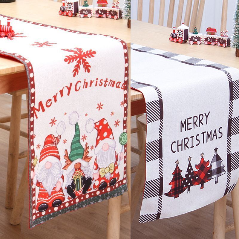 2Pcs Christmas Printed Table Runner 001