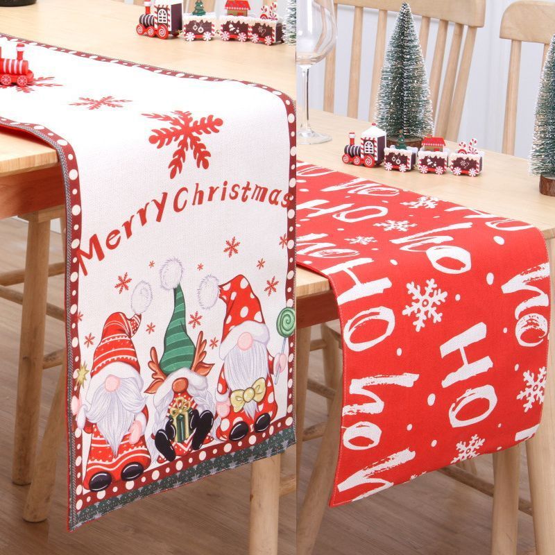 2Pcs Christmas Printed Table Runner 002