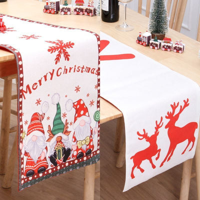2Pcs Christmas Printed Table Runner 003