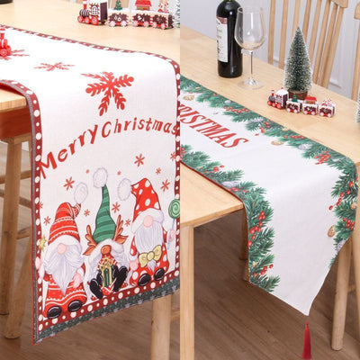 2Pcs Christmas Printed Table Runner 005