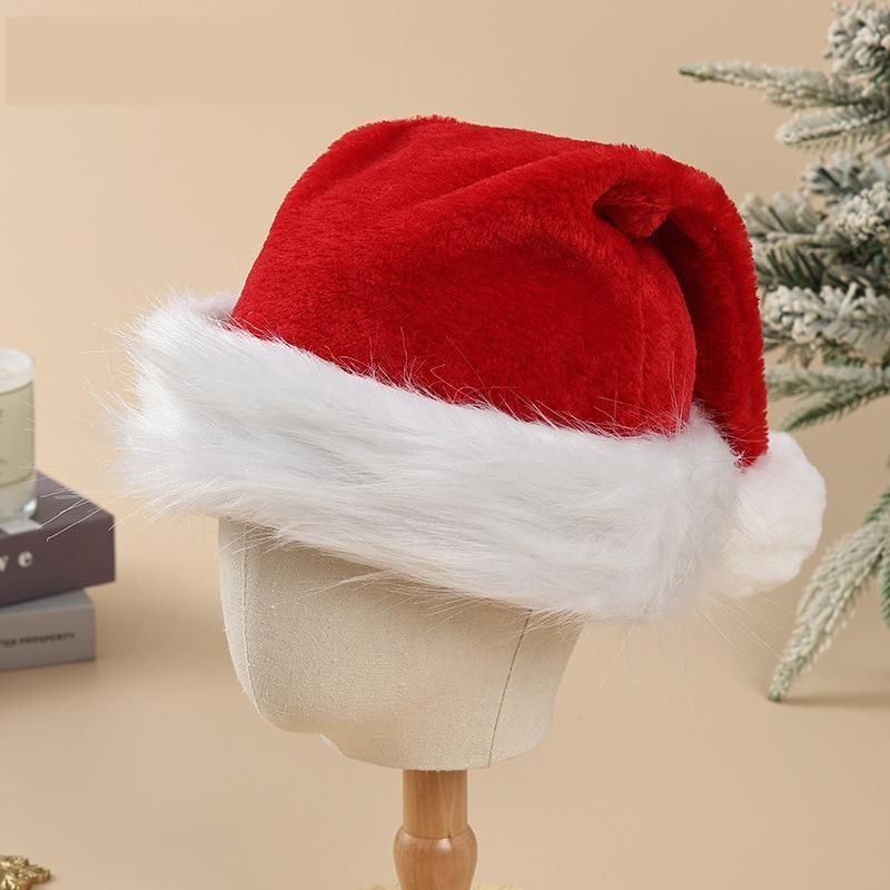 4pcs High Pile Santa Hat, Red (Short)