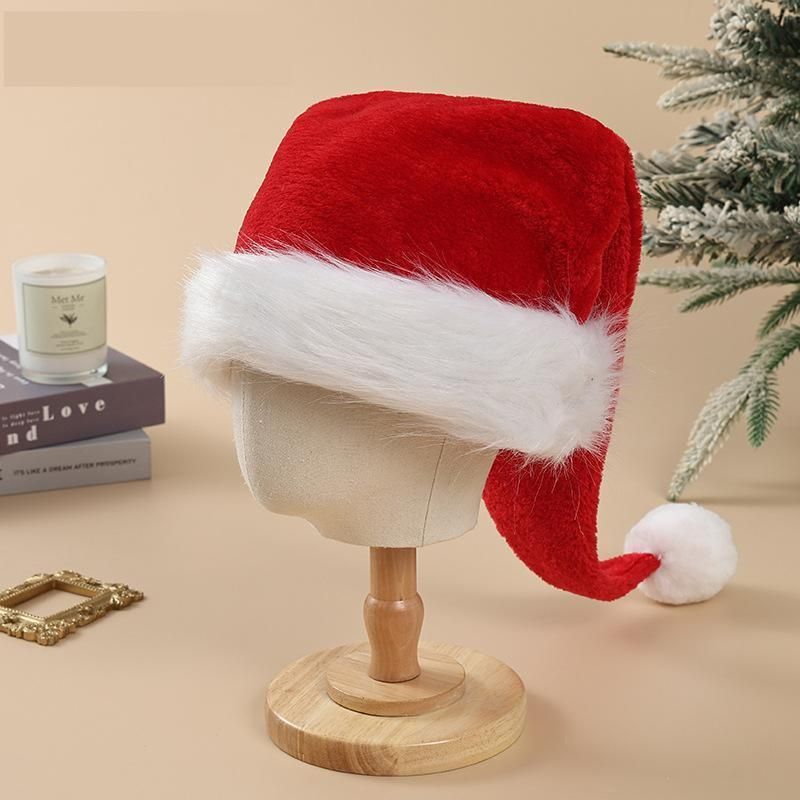 3pcs High Pile Santa Hat, Red (Long)