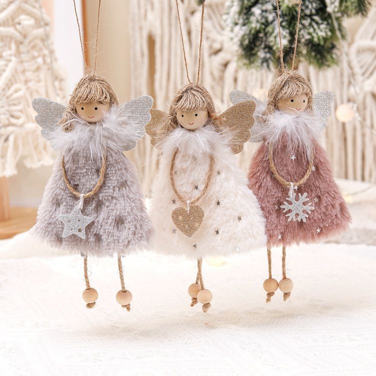 3Pcs Christmas Tree Angel Ornaments
