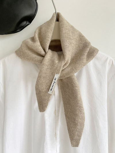 2pcs Fashion Warm Triangle Scarf - Light Khaki, 35×105cm