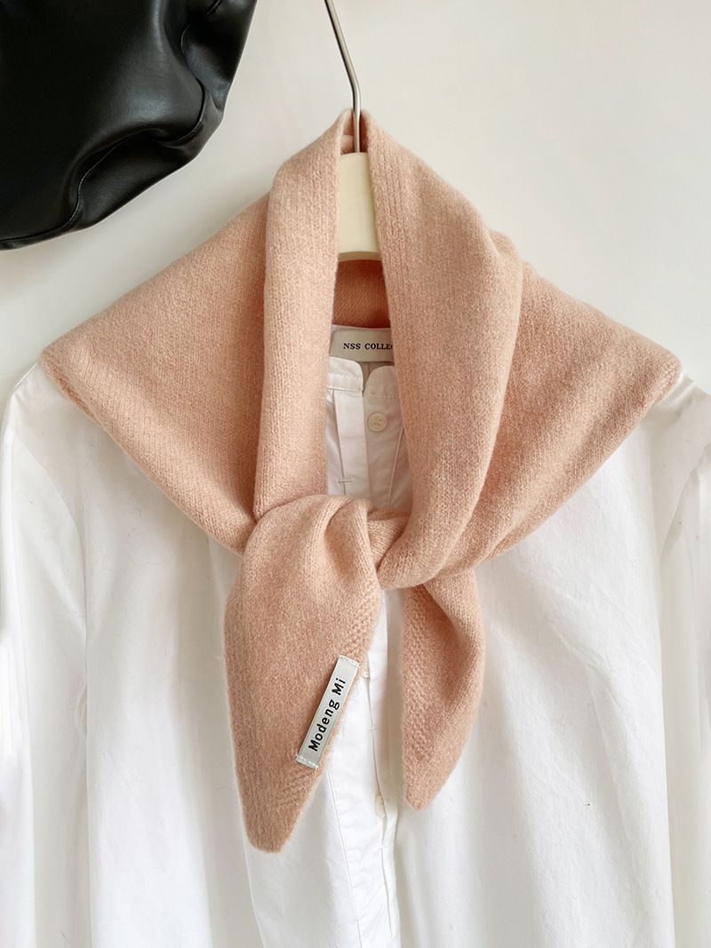 2pcs Fashion Warm Triangle Scarf - Pink, 35×105cm