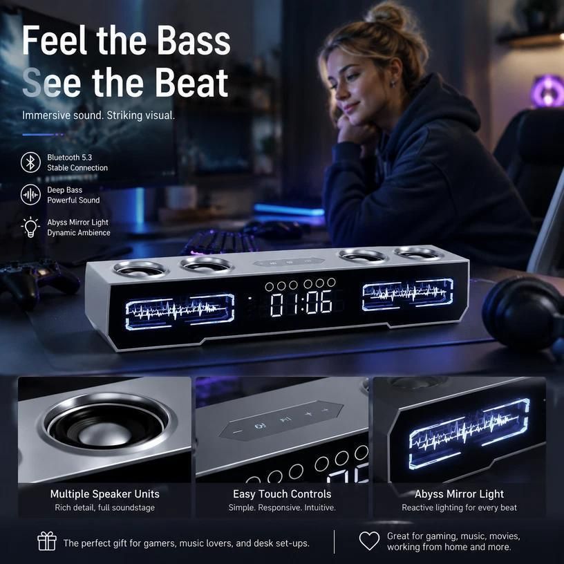 X9 Star Computer Speaker,White