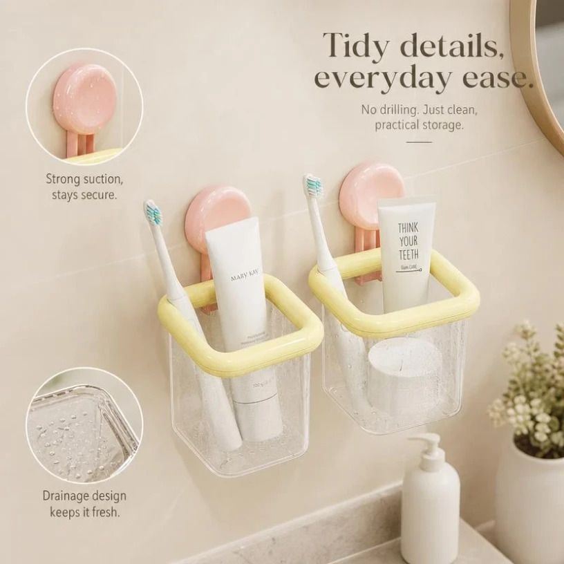 2pcs Wall-Mounted Storage Box - Mango Yellow
