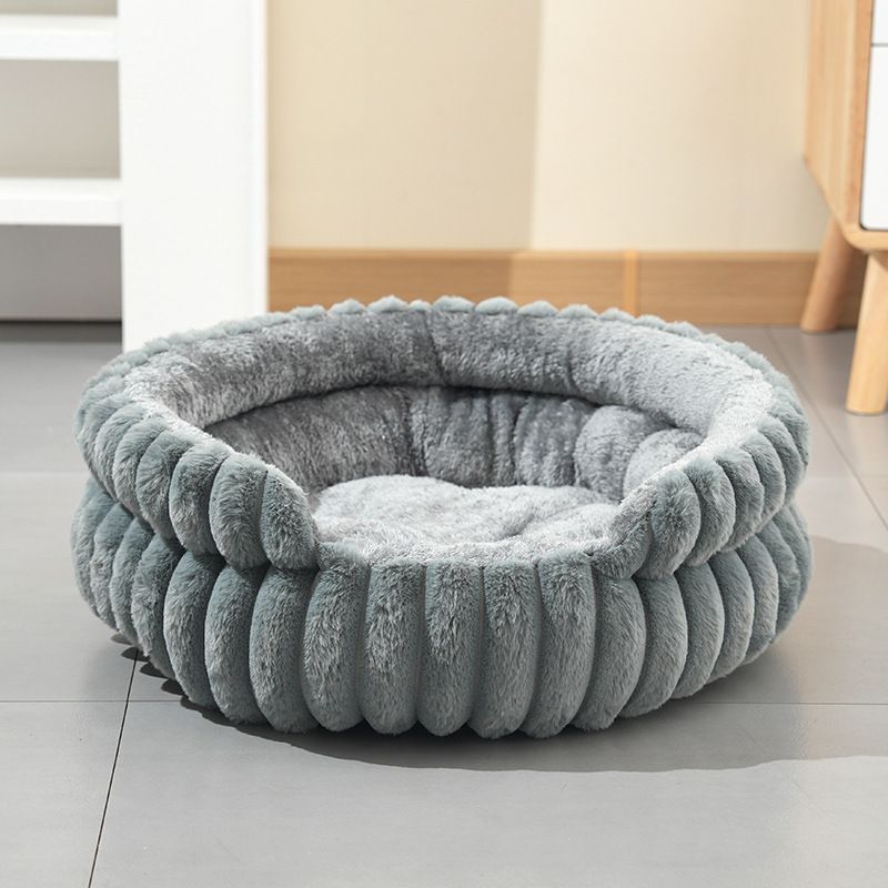 Notch Version Round Bed - Grey, Size L: 60×60×15cm