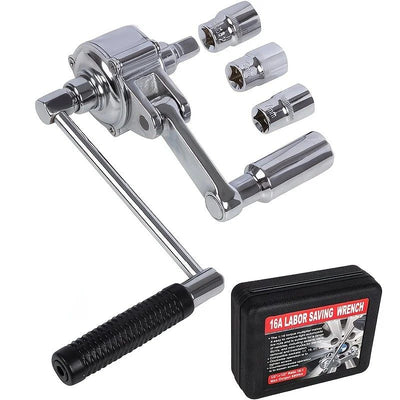 1:16 Gear Ratio Heavy Duty Torque Multiplier Wrench: 680 Nm Output Easily Removes Rusted Nuts, CR-V Alloy Steel Durable and Impact Resistant, Multiple Socket Sizes Compatible with Cars and SUVs, Effortless and Efficient Tire Changing.