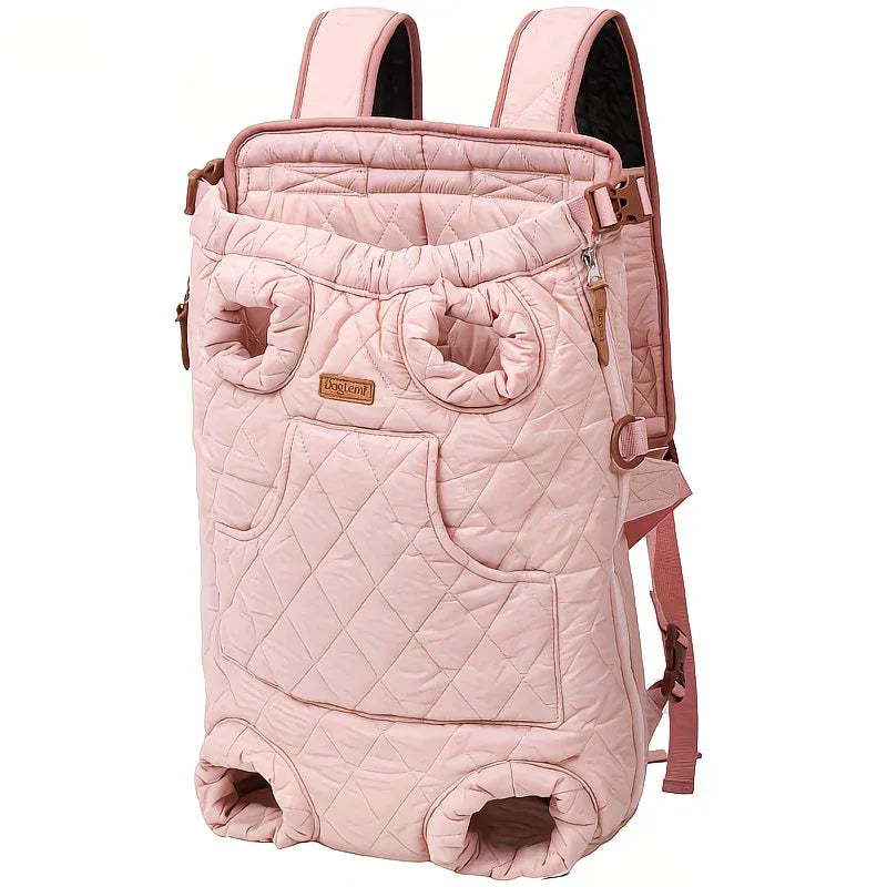 Winter Pet Front Pack: Warm, Lightweight, Hands-Free, Cozy Companion for Every Journey/PINK