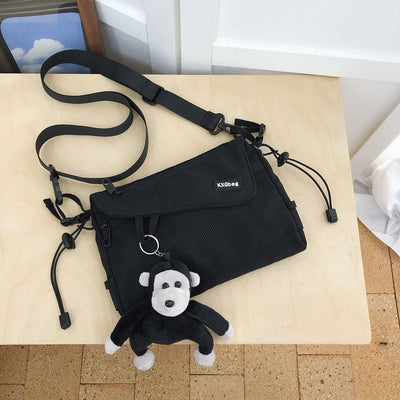 Canvas Travel Bag | Go Freely, Travel Light — Commute & Outdoor Dual-Purpose Shoulder Bag./BLACK