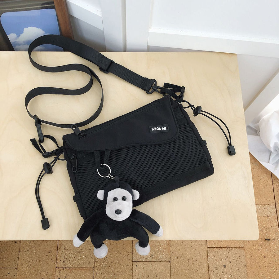 Canvas Travel Bag | Go Freely, Travel Light — Commute & Outdoor Dual-Purpose Shoulder Bag./BLACK