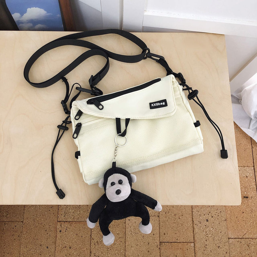 Canvas Travel Bag | Go Freely, Travel Light — Commute & Outdoor Dual-Purpose Shoulder Bag./WHITE
