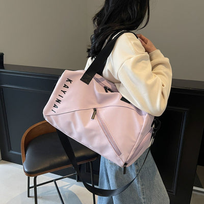 KAYINAI Travel Bag: 20-35L Spacious Storage, Independent Shoe Compartment for Dry/Wet Separation, Lightweight Hand-Carry/Crossbody 2-in-1./purple