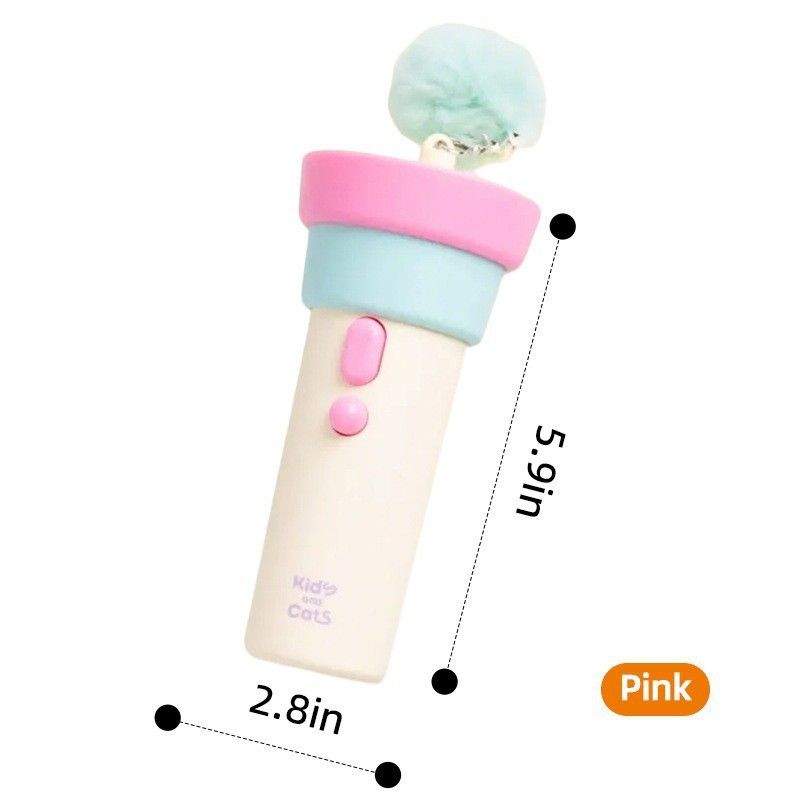 Electric Cat Fishing Wand Toy: One-Button Launch with Spring Retraction, the Perfect Stress-Relief Toy for Human-Pet Interaction/[Gift battery *2+ replacement head *2+ screwdriver]