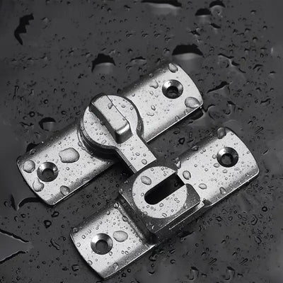 Aluminum alloy baked paint barrel bolt lock, 180° rotation universal left/right, double self-locking anti-pry, practical choice for multi-scenario door security!/silver