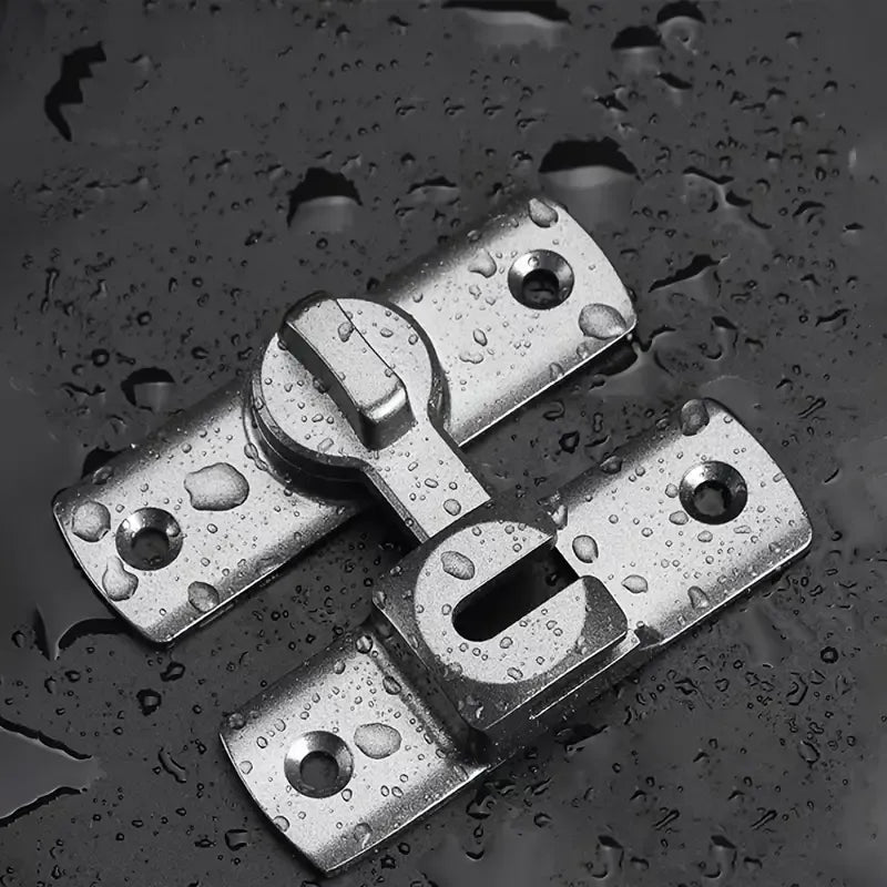 Aluminum alloy baked paint barrel bolt lock, 180° rotation universal left/right, double self-locking anti-pry, practical choice for multi-scenario door security!/silver