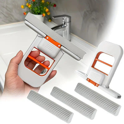 Desktop Mini Mop: Instant Absorb Cotton Head, Wash and Wring Integrated, Clean Without Dirty Hands, Great Helper for Home Cleaning/1 mop +3 sponge disposable desktop cleaner