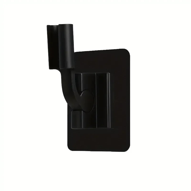 ABS universal swivel shower holder, no-drill suction, fits most shower heads, adjustable angle, practical bathroom essential!/black