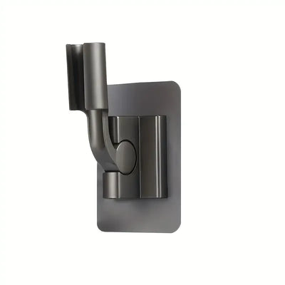 ABS universal swivel shower holder, no-drill suction, fits most shower heads, adjustable angle, practical bathroom essential!/Gun ash
