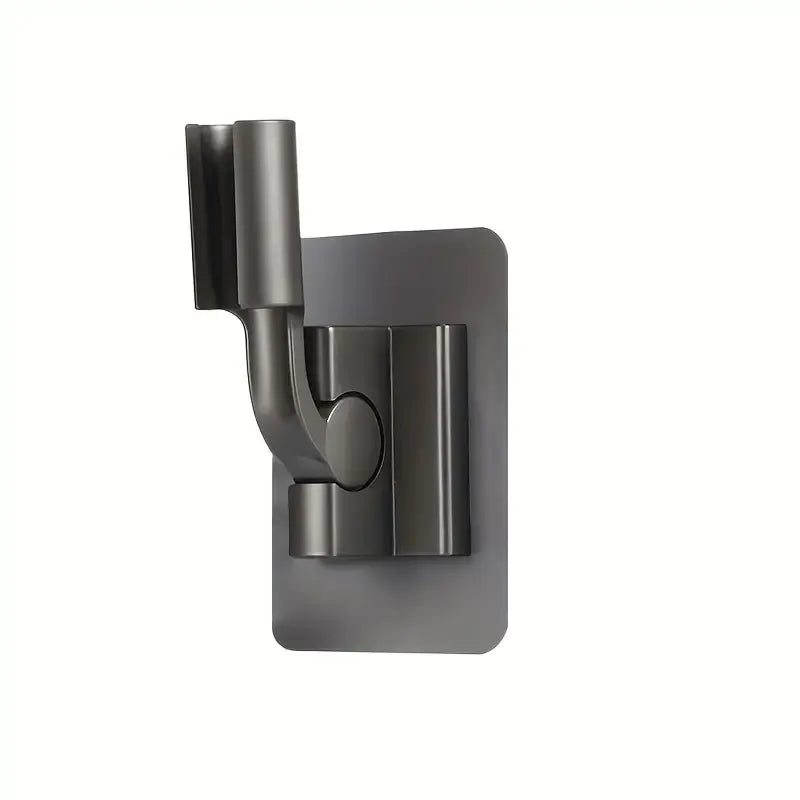 ABS universal swivel shower holder, no-drill suction, fits most shower heads, adjustable angle, practical bathroom essential!/Gun ash