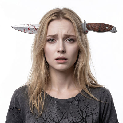 Captain Jack Inspired Plug Dagger Headband: Safe and Lightweight PET Material, Classic Dual-Blade Design, Upgraded Sturdy Build, a Must-Have Pirate Accessory for Cosplay and Parties!/brown