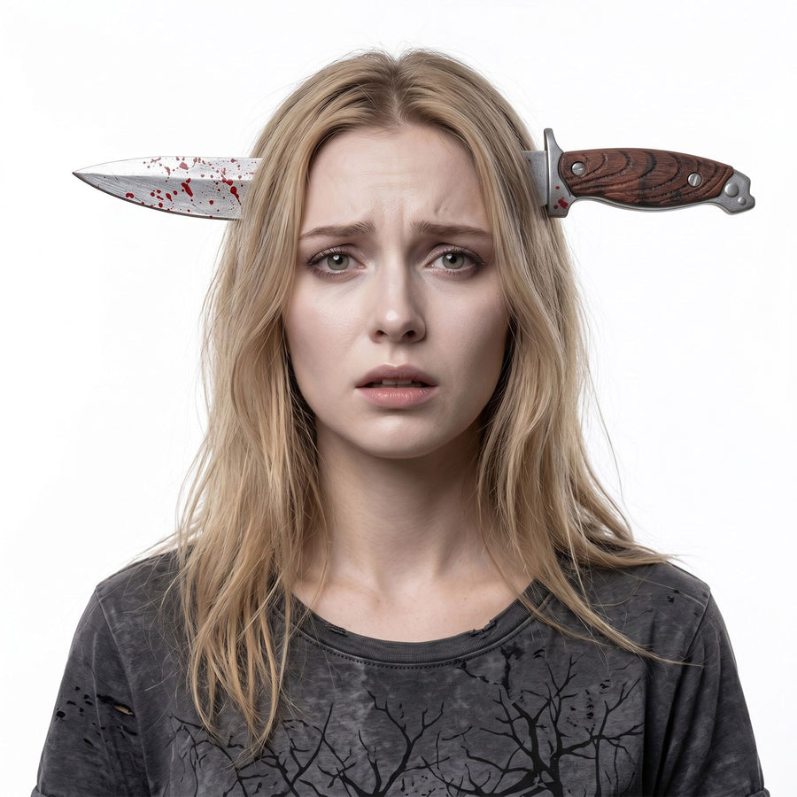 Captain Jack Inspired Plug Dagger Headband: Safe and Lightweight PET Material, Classic Dual-Blade Design, Upgraded Sturdy Build, a Must-Have Pirate Accessory for Cosplay and Parties!/brown