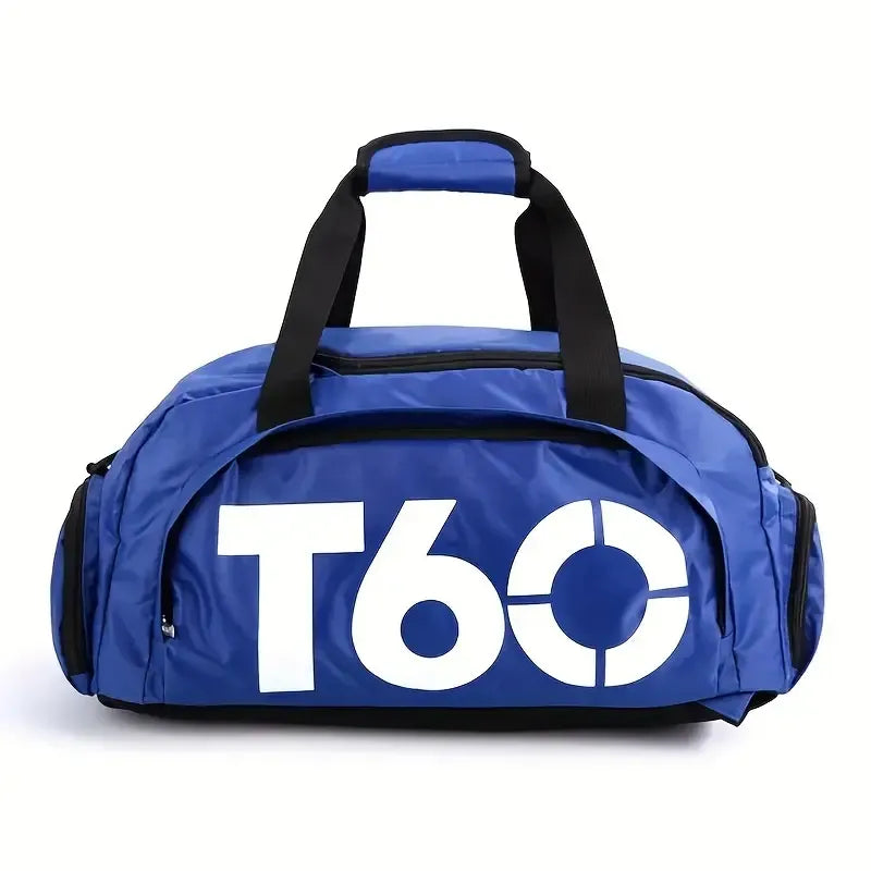 T60 Upgraded Sports Bag: Wet-Dry Separation + Independent Shoe Compartment, Large Capacity, Multiple Carry Options – A Must-Have for Travel./BLUE