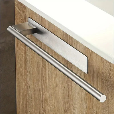 Stainless steel drill-free towel bar, rust-proof and durable, strong adhesive installation, super convenient for hanging towels in bathroom and kitchen../inherent