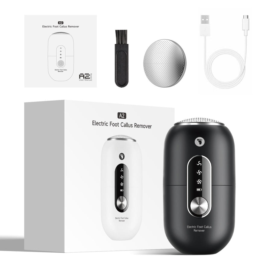 Smart Electric Foot File, 26000Pa Suction, Smooth in 3 Seconds, IPX6 Waterproof, Portable Foot Care/black