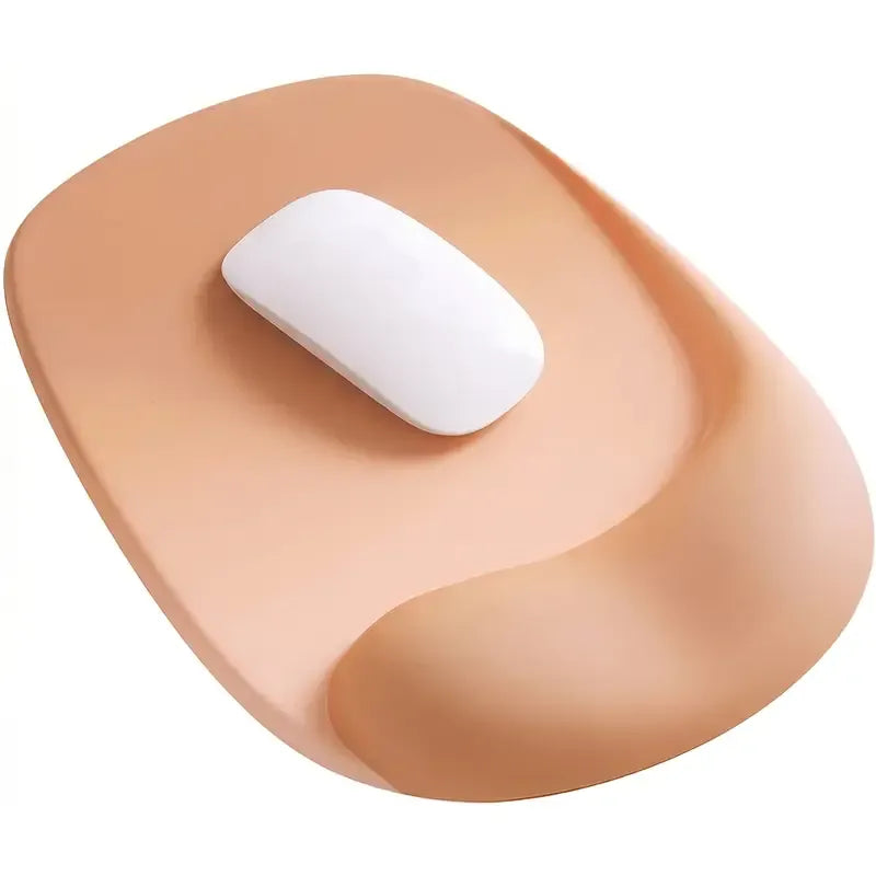 Ergonomic Gel Mouse Pad, 4-Layer Anti-Slip Breathable Support, Conforms to Wrist Prevents Strain, Pain-Free During Long Office Hours.YELLOW