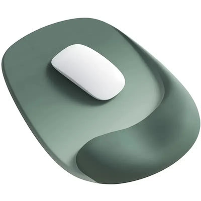 Ergonomic Gel Mouse Pad, 4-Layer Anti-Slip Breathable Support, Conforms to Wrist Prevents Strain, Pain-Free During Long Office Hours.GREEN