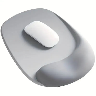 Ergonomic Gel Mouse Pad, 4-Layer Anti-Slip Breathable Support, Conforms to Wrist Prevents Strain, Pain-Free During Long Office Hours.GREY