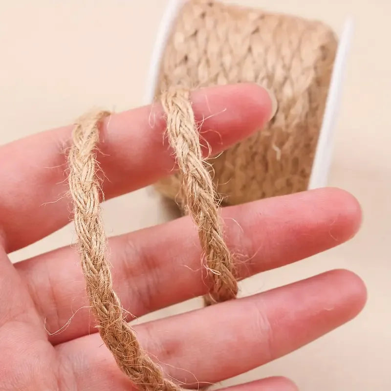 2PCS Natural Jute Rope 5mm*10m, Eco-friendly & Durable, Essential for DIY & Home Decor
