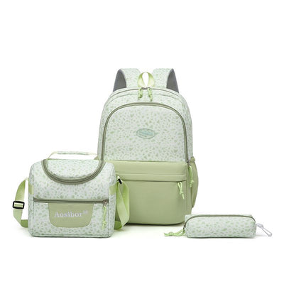 Leopard Print Water-Resistant Backpack(green), Lightweight with Large Capacity, Laptop Compartment Included, Essential for Commuting and Campus./GREEN