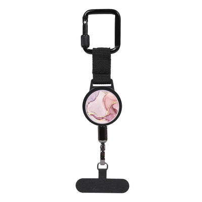 ABS alloy retractable anti-theft tether, 60-70cm steel cable, hang phone & keys, must-have anti-loss gear!/PINK