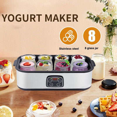 Eight-cup home yogurt maker, homemade with no additives, enjoy healthy deliciousness and freedom.