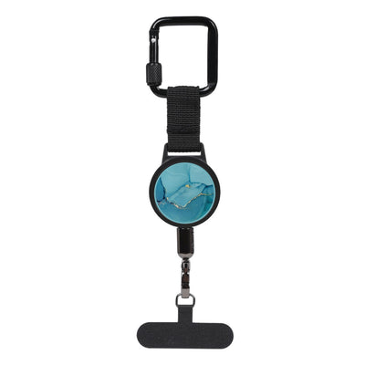 ABS alloy retractable anti-theft tether, 60-70cm steel cable, hang phone & keys, must-have anti-loss gear!/BLUE