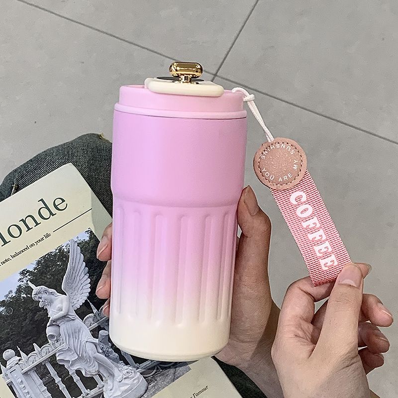 Smart Temp-Display Tumbler: 15.5oz Large Capacity, See the Temp, Enjoy Hot/Cold Freely – Just Right Every Sip/(Graduated powder)
