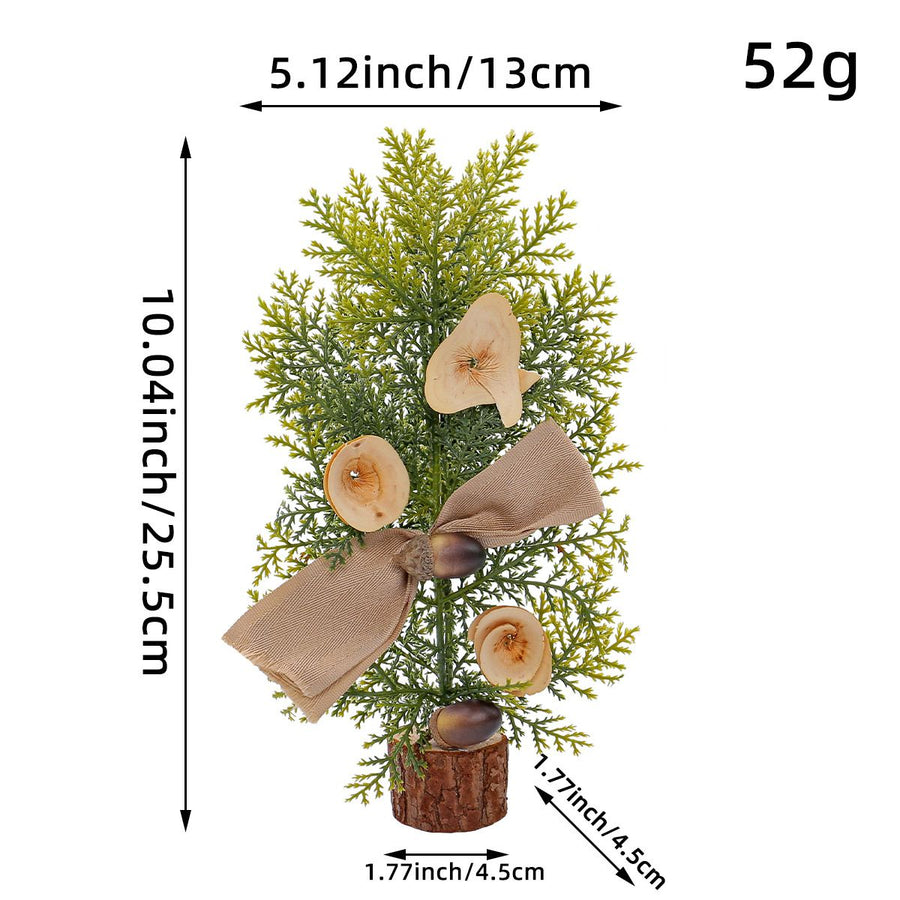 25cm Pine Needle Style Desktop Mini Christmas Tree, Christmas Window Potted Decoration