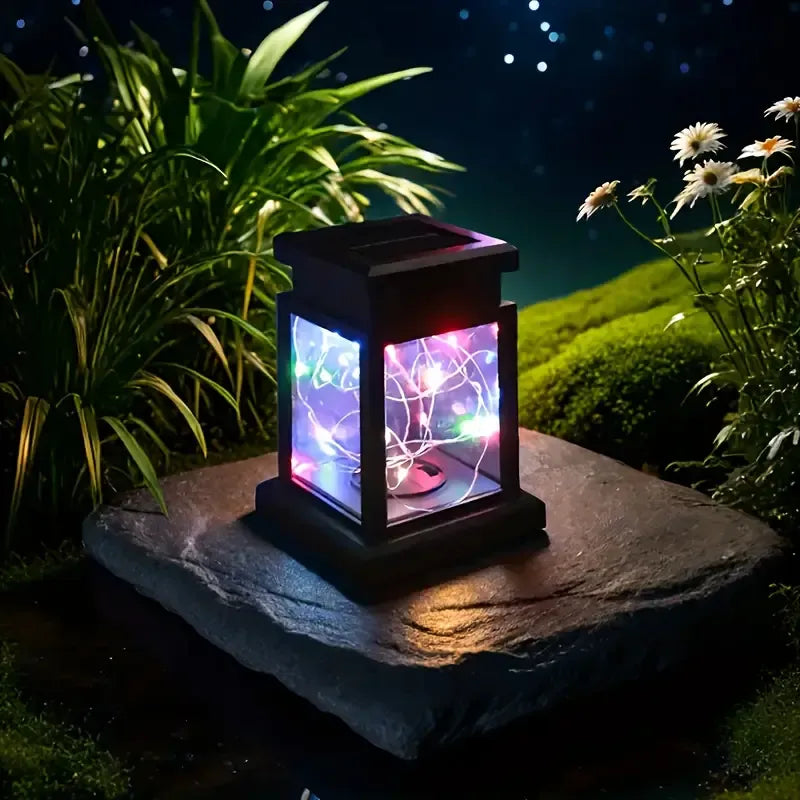 Solar Copper Wire Light: Auto Light Control, No Electricity Bill, 30 LEDs Illuminate Your Garden Night Sky./Four-color 30 beads