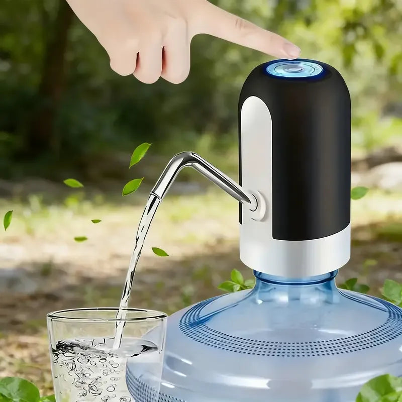 USB Rechargeable Portable Water Pump, One-Button Dispensing, Lightweight & On-the-Go./BLACK