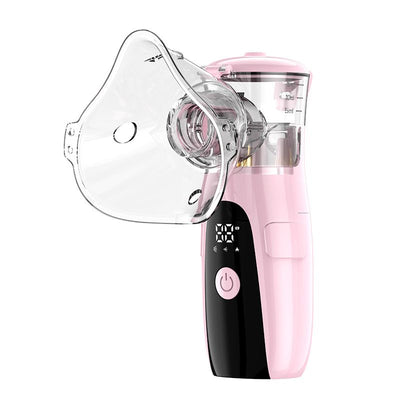 Handheld Mesh Nebulizer, Three Modes Suitable for the Whole Family, 5-Micron Fine Mist Reaches the Respiratory Tract, Type-C Charging, Portable and Quiet – A Great Helper for Home Care./PINK